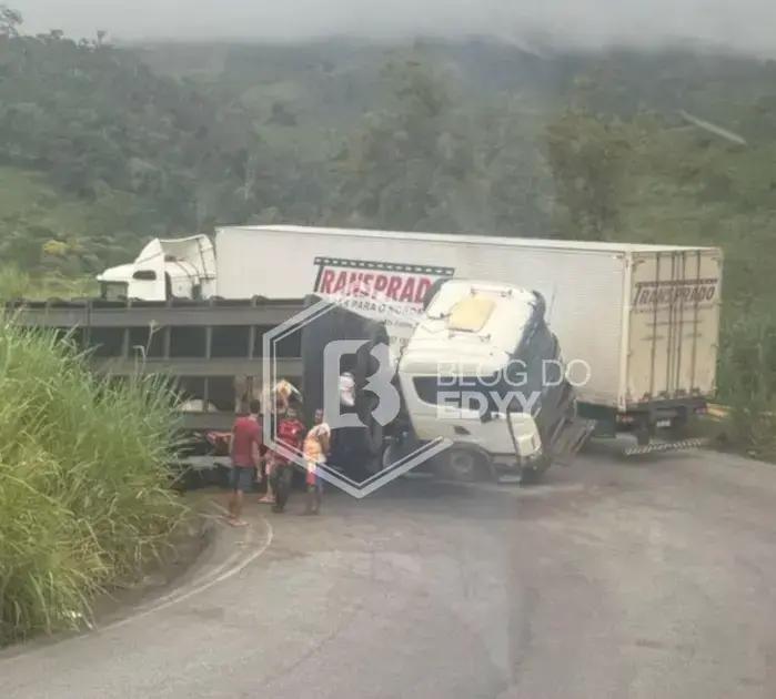 Caminhão capota na Serra do Marçal e provoca mortes de animais