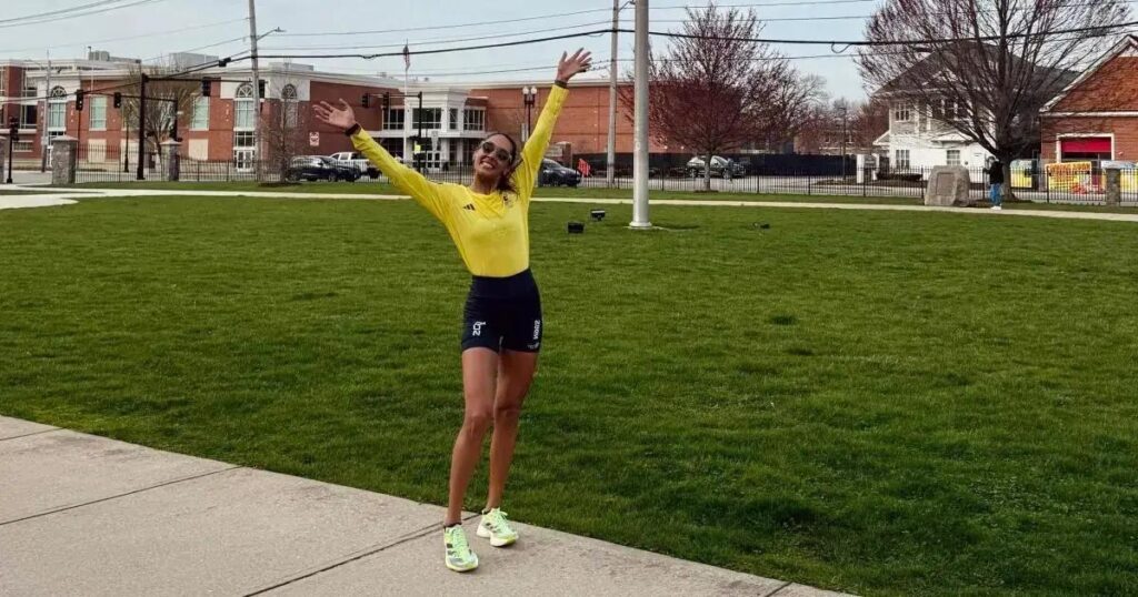 Corredora baiana bate recorde na Maratona de Boston 2025