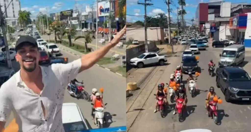Ex-BBB Vinícius Nascimento é recebido com carreata em Santo Antônio de Jesus