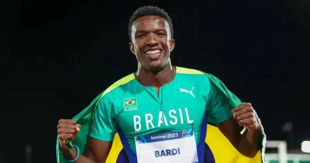 Felipe Bardi conquista ouro e marca histórica nos 100m rasos