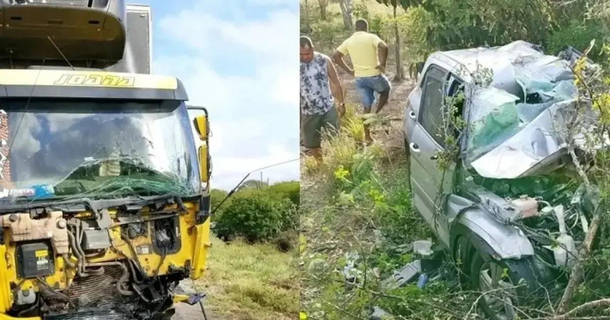 Motorista morre em colisão entre carro e caminhão na BR-324