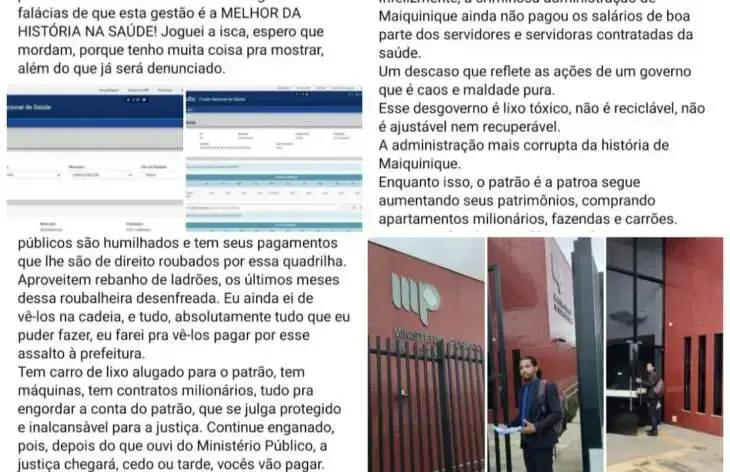 Ex-secretário denuncia corrupção na gestão da prefeita Valéria Silveira