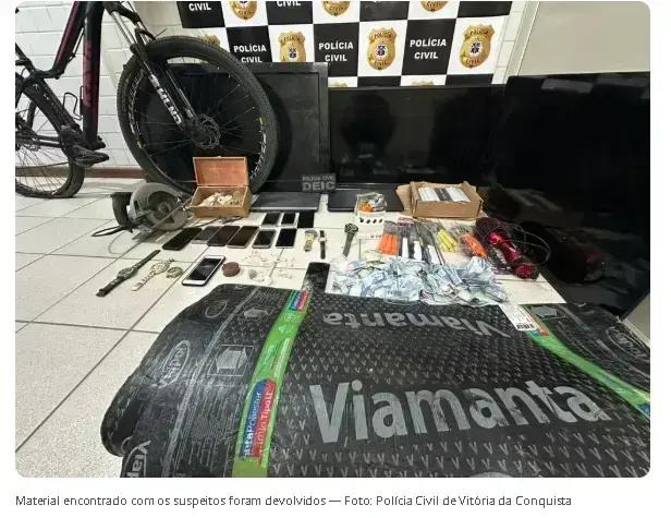 Grupo é preso por furto de R$ 250 mil em joias em Vitória da Conquista