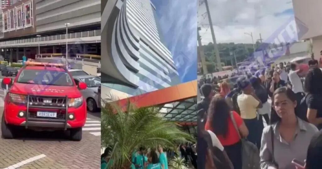 Incêndio no Edifício CEO Salvador Shopping alerta transeuntes e evacuam prédio