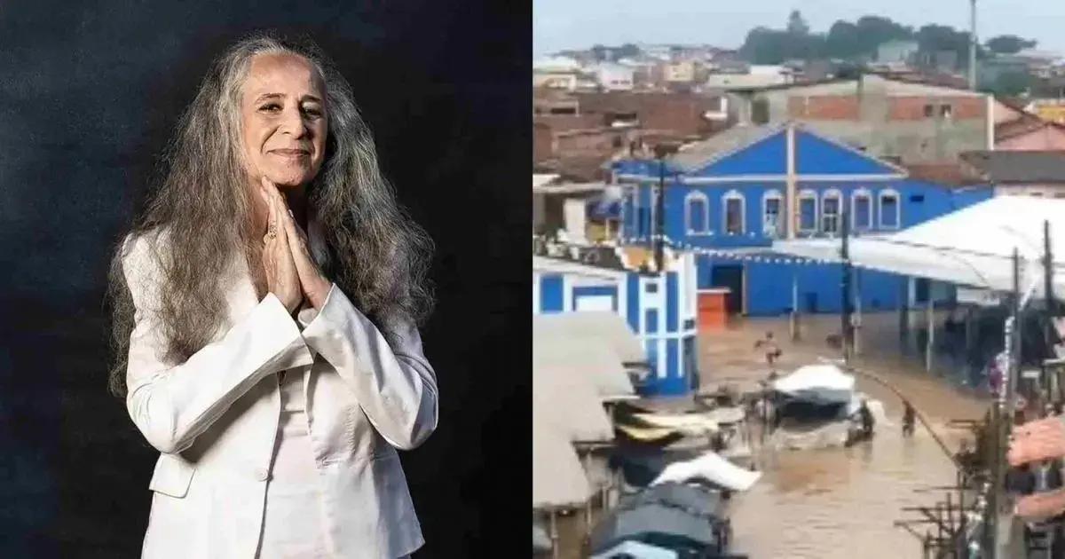 Maria Bethânia faz apelo emocionado por ajuda em Santo Amaro após alagamentos
