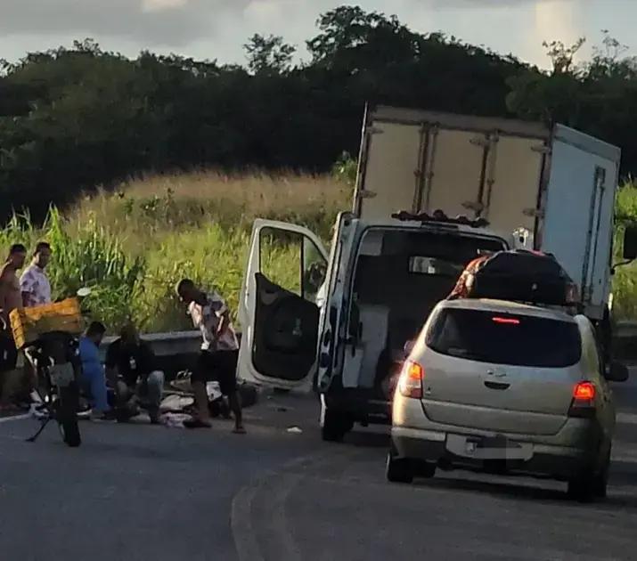 Motociclista sofre ferimentos graves em acidente na BA-270 perto de Potiraguá