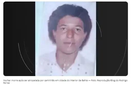 Mulher de 38 anos morre após ser atropelada por caminhão na Bahia