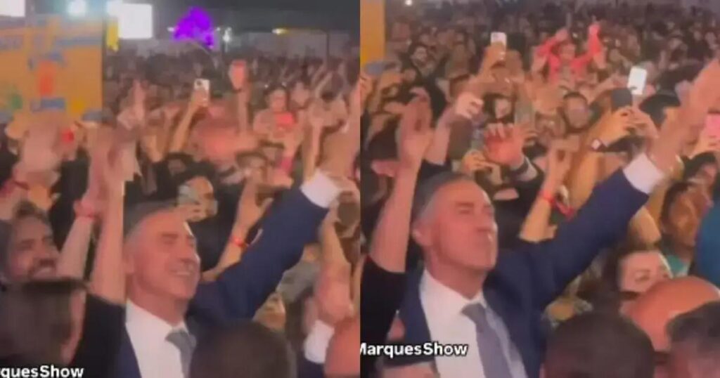 Presidente do STF é Flagado em Show de Bell Marques Em Brasília