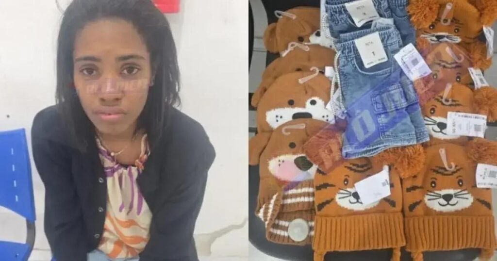 Suspeita de furto de roupas infantis é presa no Salvador Shopping