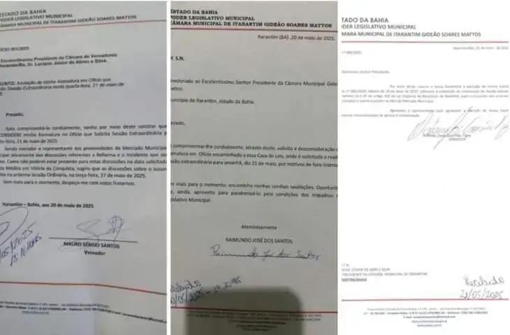 Três vereadores cancelam sessão extraordinária em Itarantim