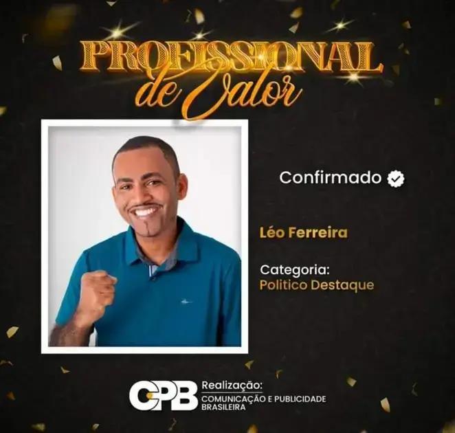 Vereador Léo Ferreira é reconhecido como Político Destaque em Itarantim