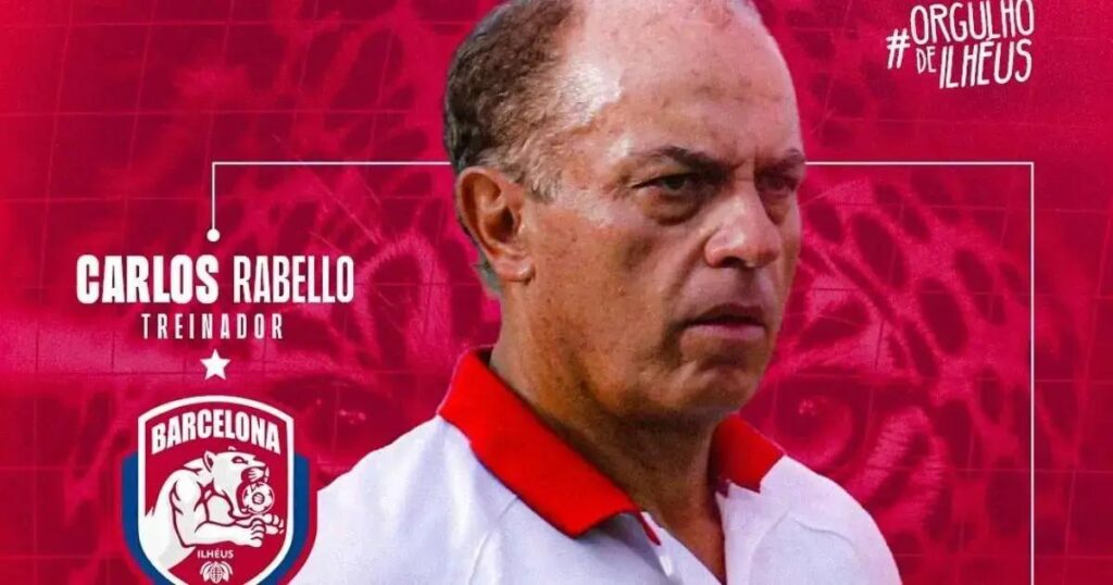 Barcelona de Ilhéus anuncia a saída do técnico Carlos Rabello em busca de resultados melhores