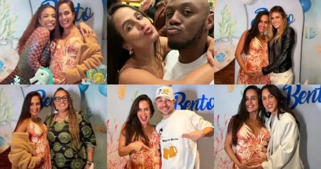 Carol Peixinho e Thiaguinho celebram chá de bebê surpresa recheado de carinho