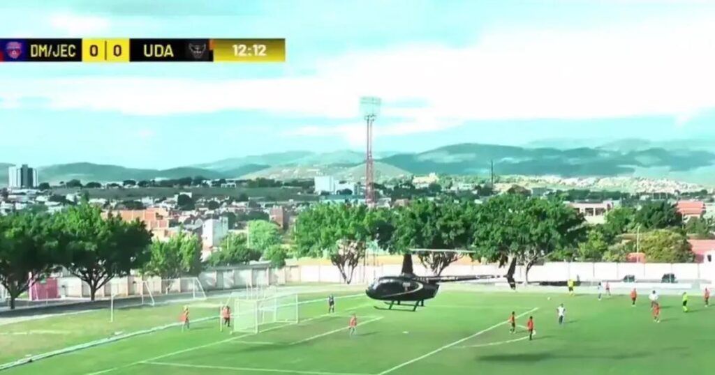 Helicóptero interrompe jogo entre Doce Mel e UDA na A3 feminina