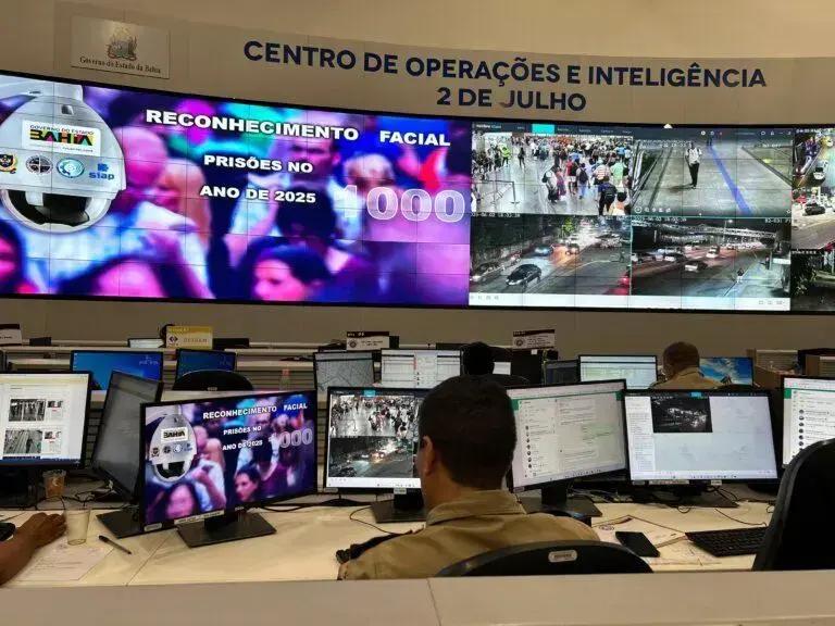 Mil foragidos localizados por câmeras de reconhecimento facial na Bahia