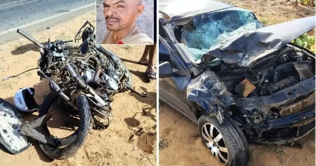 Motociclista morre e mulher fica ferida em colisão na BR-122
