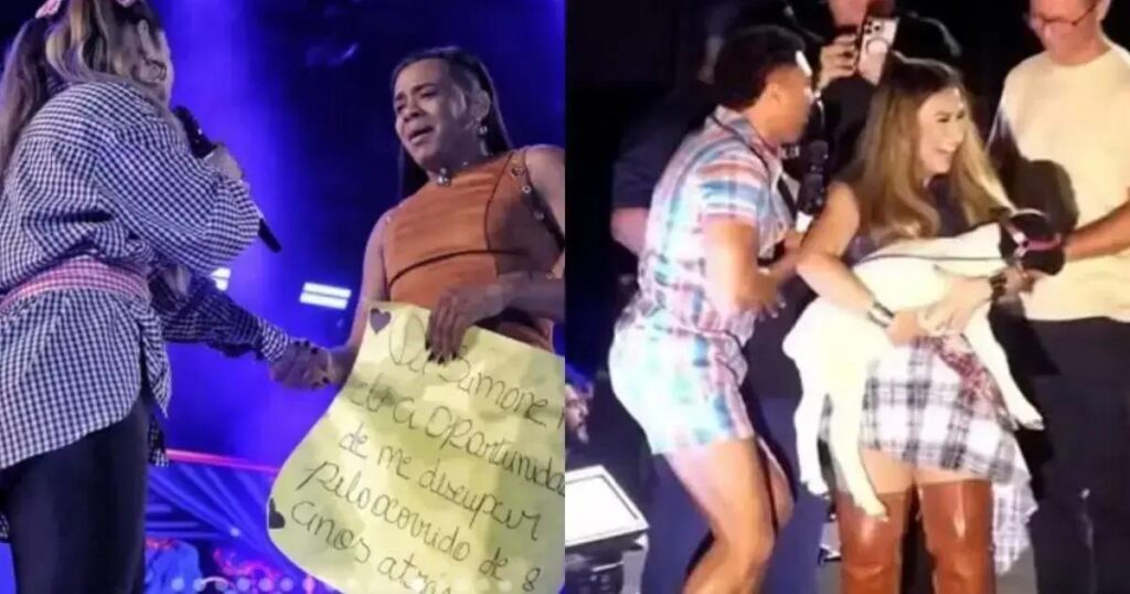 Simone Mendes dá perdão a fã e ganha bezerro em show na Bahia
