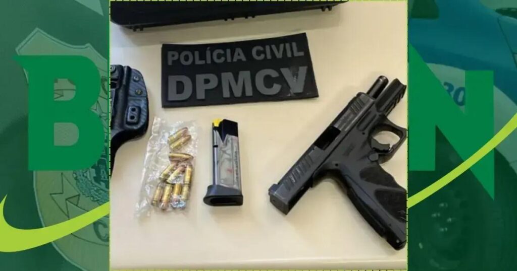 Polícia apreende arma de fogo com homem investigado por violência doméstica