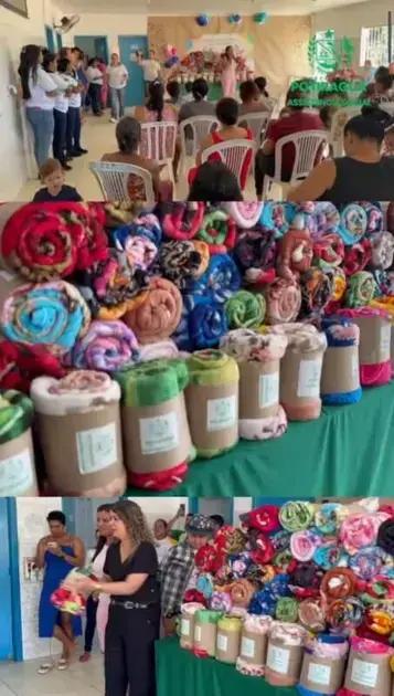Prefeitura de Potiraguá distribui cobertores e aquece corações neste inverno