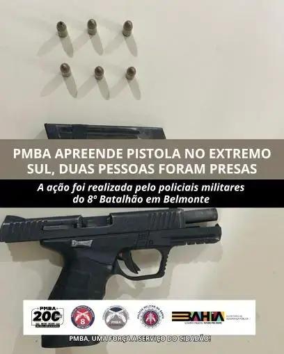 Ação policial em Belmonte resulta na prisão de suspeitos armados
