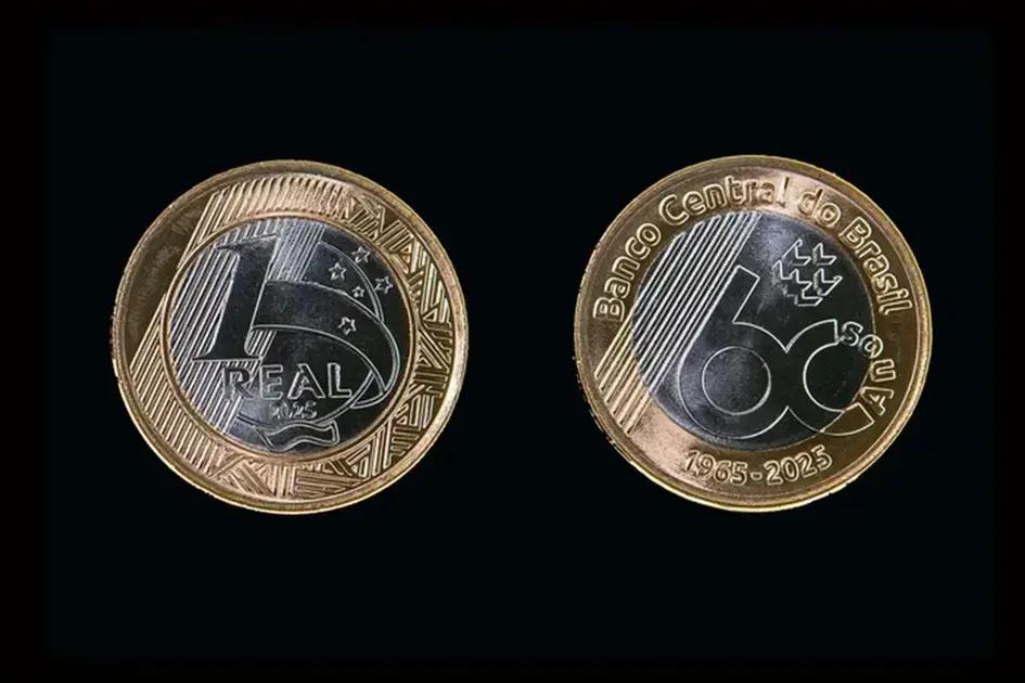 Brasil Lança Moeda Comemorativa de R$ 1 Celebrando os 60 Anos do BC