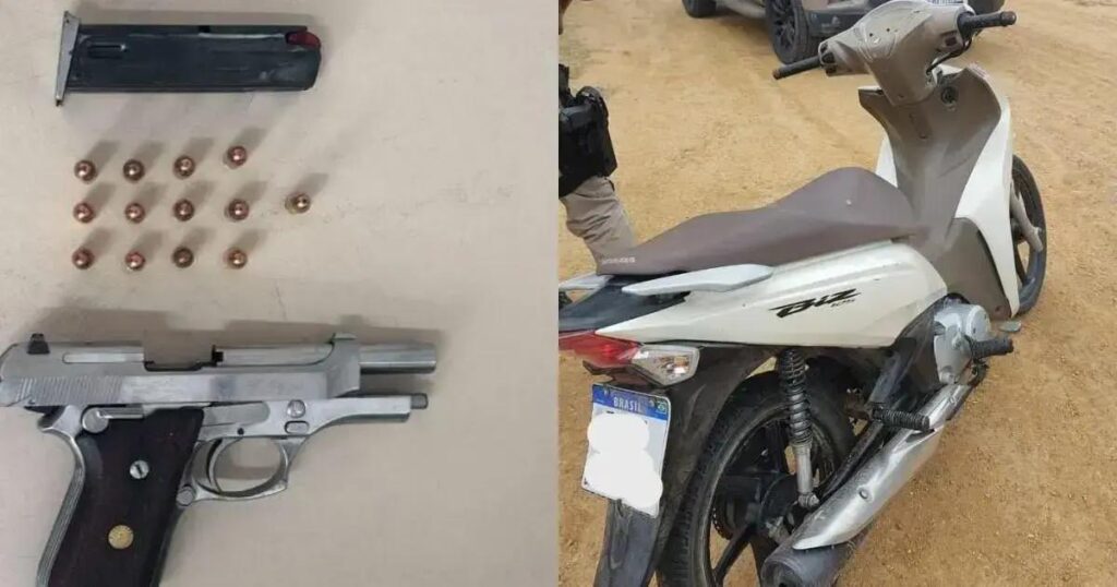 Policiais apreendem arma e recuperam moto roubada em operações em Jequié