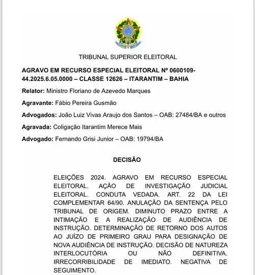 Vereador chama de fake news negativa sobre recurso do prefeito