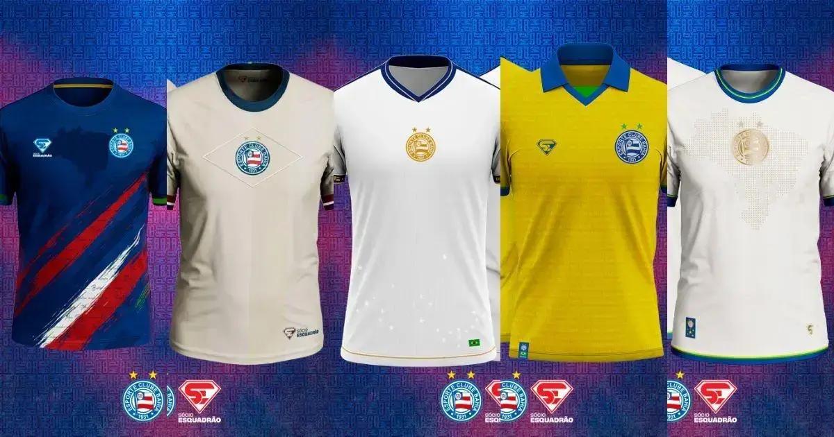 Bahia divulga modelos finalistas da camisa do Sócio Esquadrão 2026