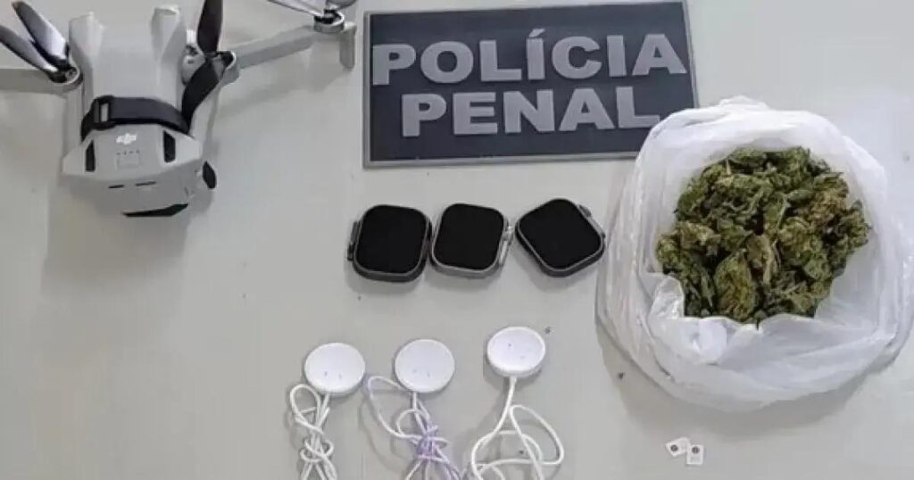 Drone com drogas e eletrônicos é interceptado em presídio de Salvador