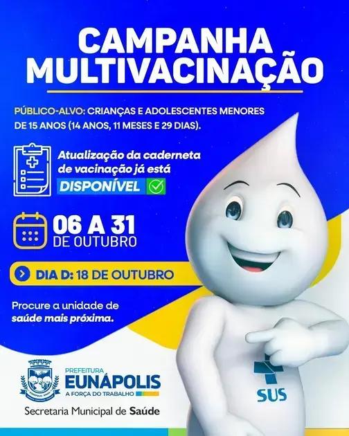 Eunápolis inicia Campanha de Multivacinação para crianças e adolescentes