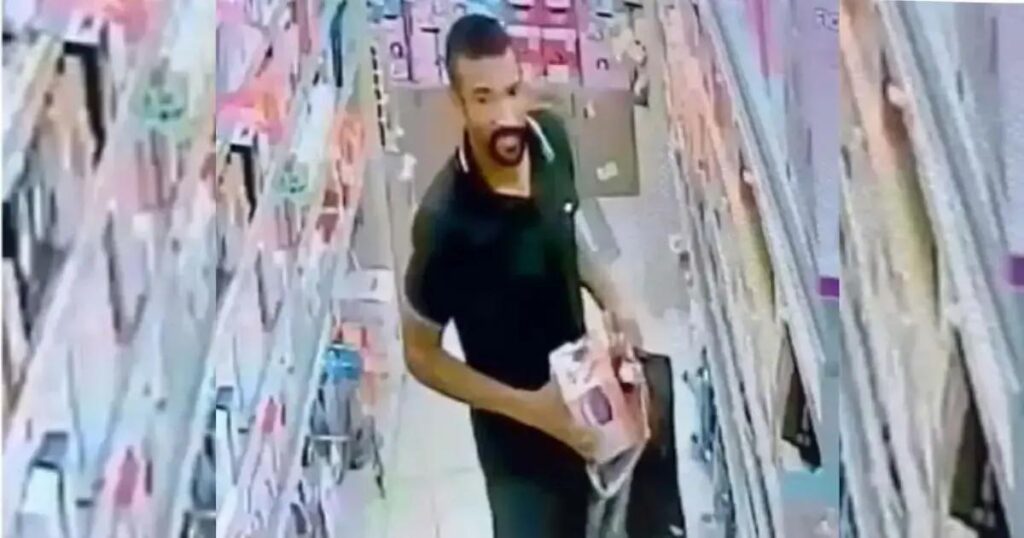 Homem é flagrado furtando caixa de som em loja no centro de Santo Antônio de Jesus