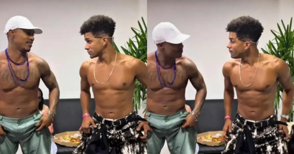 Lucas Leto aprende a dançar a batedeira com O Kannalha no Rio