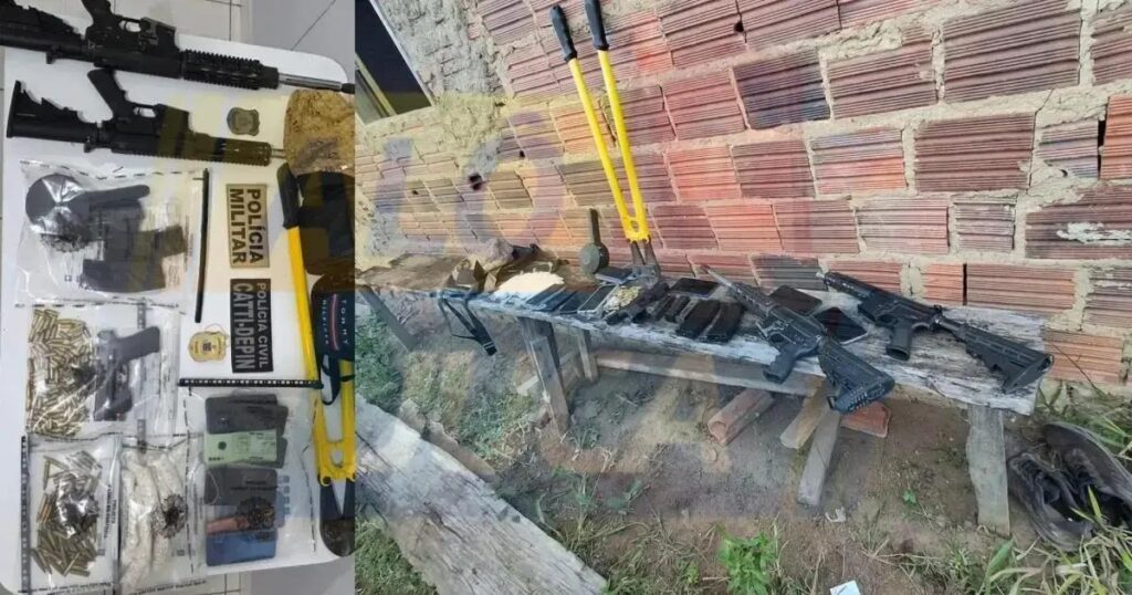 Operação apreende fuzis e pistola Glock em Iguaí após duplo homicídio