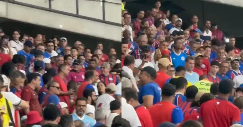 Torcedores do Flamengo são expulsos da torcida do Bahia na Fonte Nova