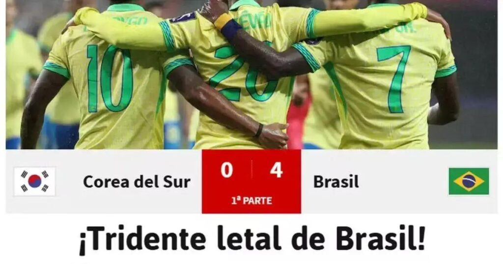 Trio letal da Seleção Brasileira brilha em goleada sobre Coreia do Sul