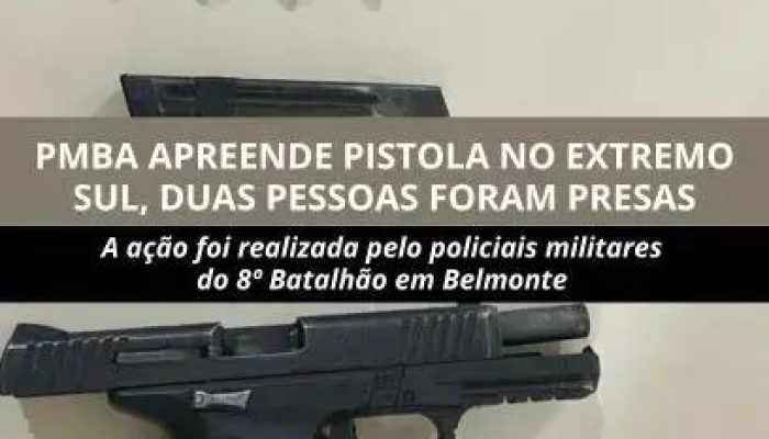 Ação policial em Belmonte resulta na prisão de suspeitos armados