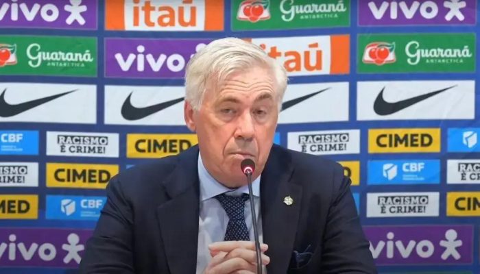 Ancelotti projeta vitória do Brasil com mais intensidade contra o Paraguai