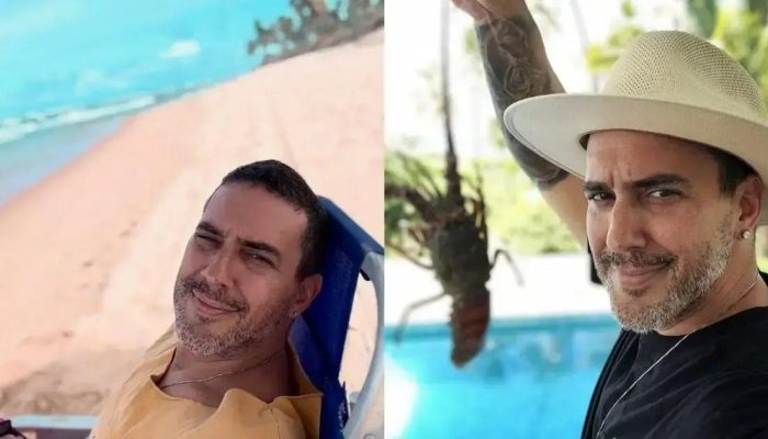 André Marques compartilha momentos de lazer em Praia do Forte