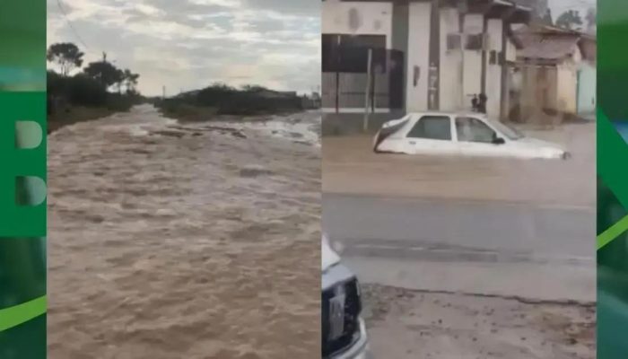 Chuva forte provoca alagamentos em Jaguaquara e Maracás nesta quarta-feira