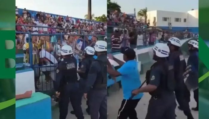 Confusão em jogo: Guarda Municipal usa spray de pimenta em tumulto no estádio