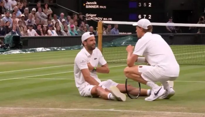 Dimitrov abandona partida e Sinner avança para as quartas de Wimbledon