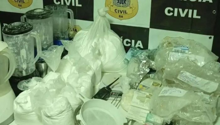 Dois homens presos e laboratório de refino desarticulado em Cruz das Almas