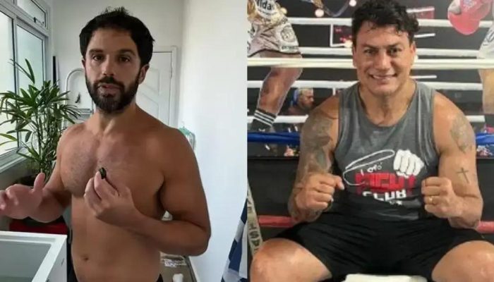 Duda Nagle desafia Popó no ringue em seu aniversário de 42 anos