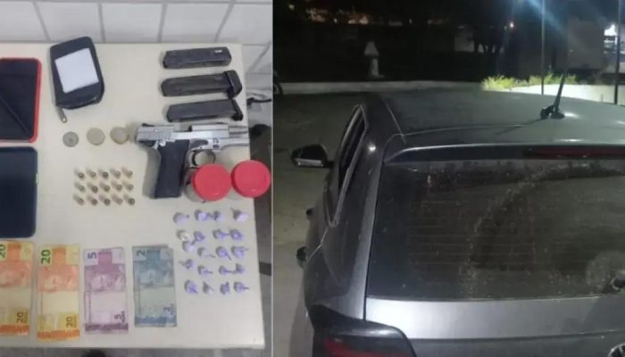 Dupla é presa com pistola, drogas e munições em Jequié
