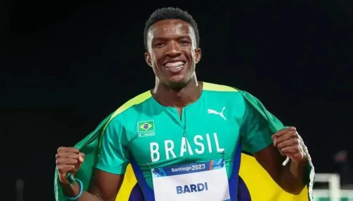 Felipe Bardi conquista ouro e marca histórica nos 100m rasos