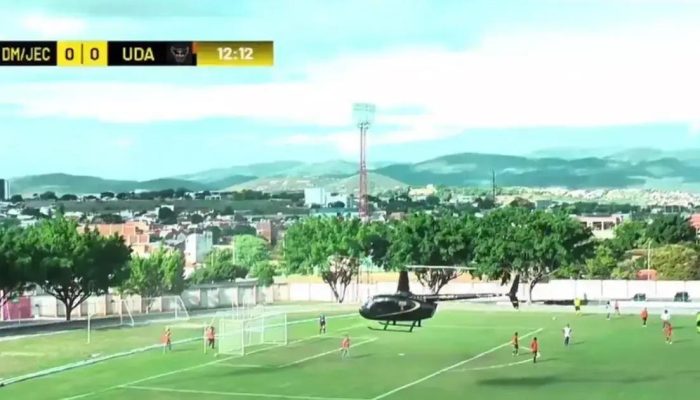 Helicóptero interrompe jogo entre Doce Mel e UDA na A3 feminina