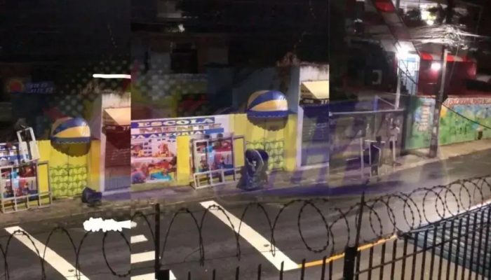 Homem é flagrado furtando estruturas de alumínio de escola em Salvador
