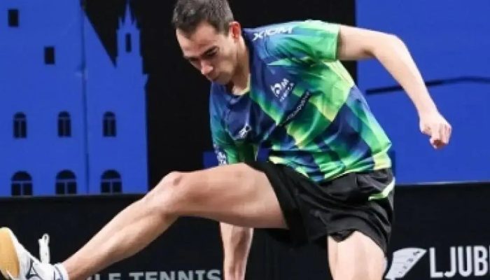 Hugo Calderano brilha em Eslovênia com prata nas duplas e final no simples