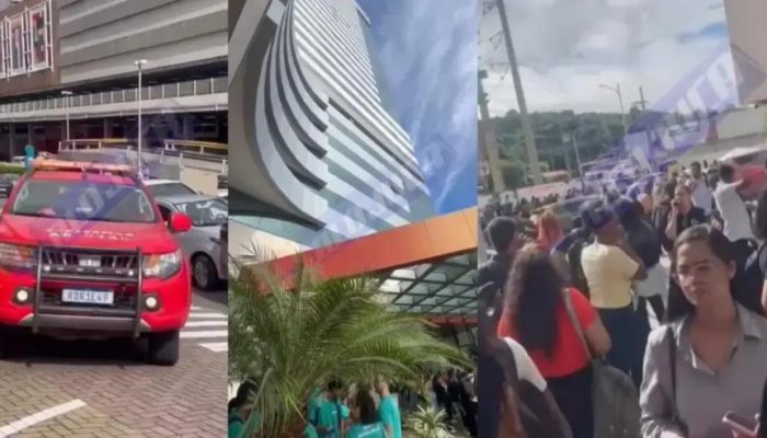 Incêndio no Edifício CEO Salvador Shopping alerta transeuntes e evacuam prédio