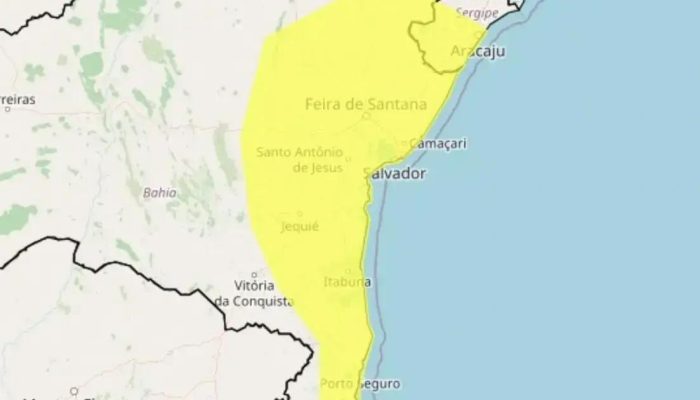 Inmet emite alerta de chuvas intensas para 263 cidades da Bahia